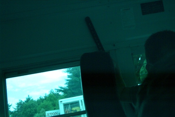 The inside ot the firetruck