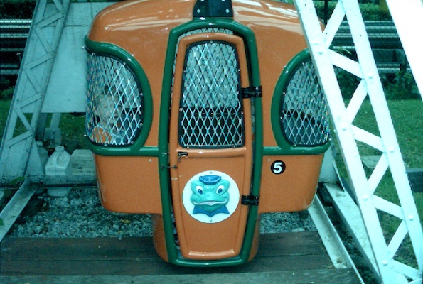 Tim and Cole in the mini-Ferris wheel