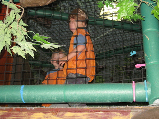 Cole and Tim in the ball pit (06-24-2007 15:25)
