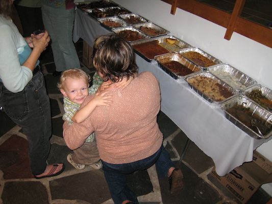 Cole and Tim hugging Mommy (09-22-2007 19:47)