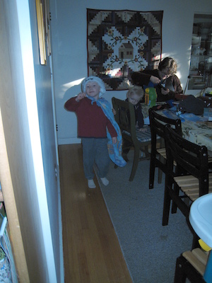 Christine with caped Tim and Cole (11-14-2007 08:00)