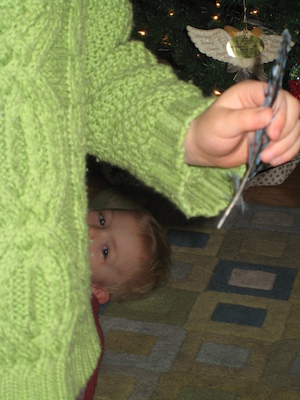 Tim's feather, Cole's head (12-09-2007 07:42)