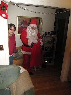 Christine and Santa (12-24-2007 19:10)