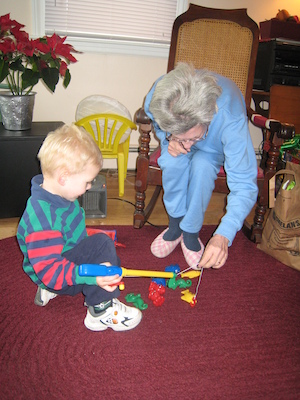 Cole and Nea fishing (12-25-2007 10:26)