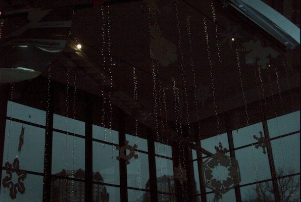 Winter decorations at the Science Museum