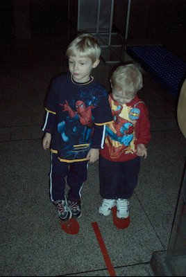 Tim in Cambridge, Cole in Boston (by Ben)