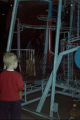 Cole watching Kinetic Sculpture (by Ben)