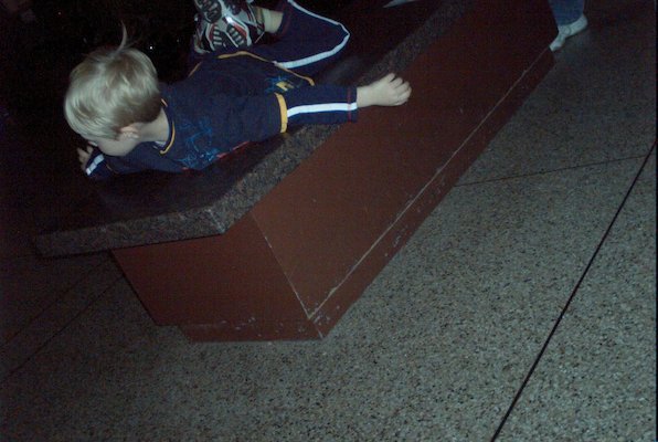 Tim "swimming" (by Cole)