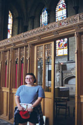 Xine inside Salisbury cathedral