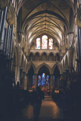Inside Salisbury cathedral