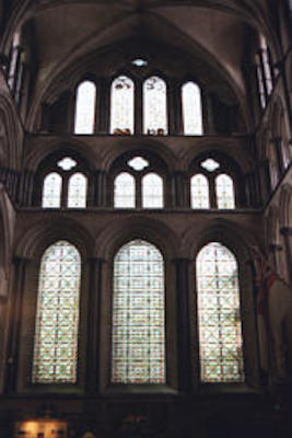 Inside Salisbury cathedral