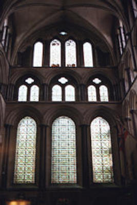 Inside Salisbury cathedral