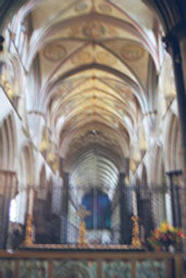 Inside Salisbury cathedral