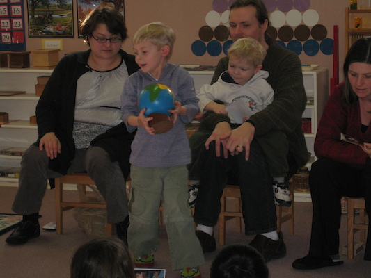 At Tim's school for the birthday walk (02-29-2008 13:08)