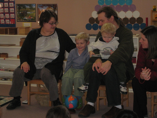 At Tim's school for the birthday walk (02-29-2008 13:08)