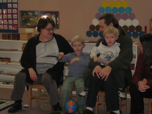 At Tim's school for the birthday walk (02-29-2008 13:09)