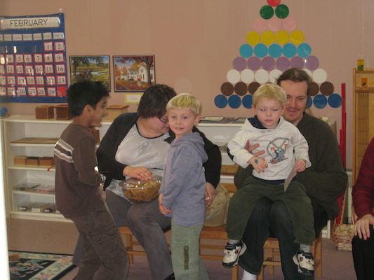 At Tim's school for the birthday walk (02-29-2008 13:16)