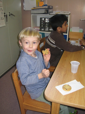 At Tim's school for the birthday walk (02-29-2008 13:22)