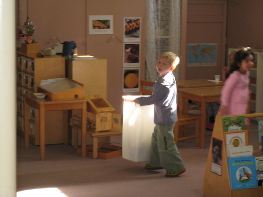 At Tim's school for the birthday walk (02-29-2008 13:35)