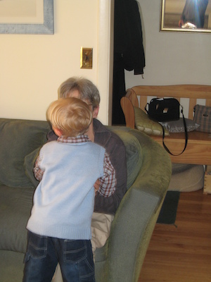 Easter morning Tim, Xine, Cole, Nea, Poppy (03-23-2008 13:27)