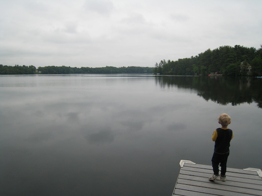 Cole looking at Nea's lake (06-06-2008 17:11)