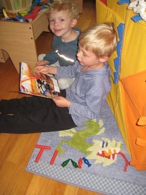 Cole and Tim reading (06-15-2008 15:13)