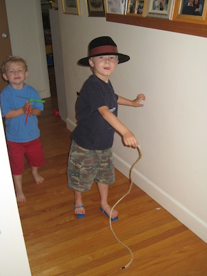 Cole and Tim-diana Jones with homemade sandals (06-30-2008 07:08)