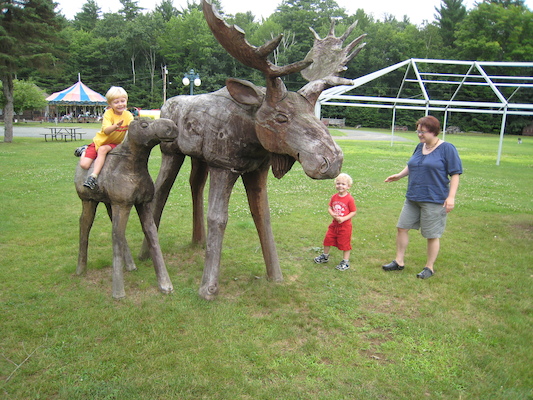 Tim on a Moose with Cole and Xine (07-22-2008 09:21)