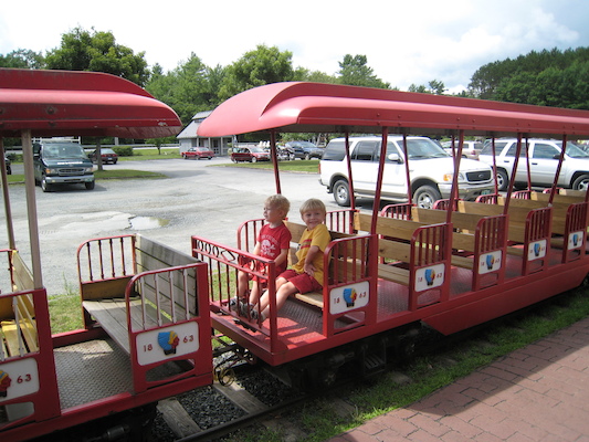Tim and Cole on the train (07-22-2008 10:50)