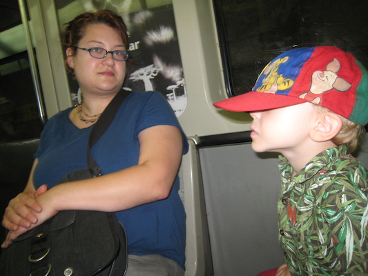 Xine and Cole on the Metro (07-23-2008 08:03)