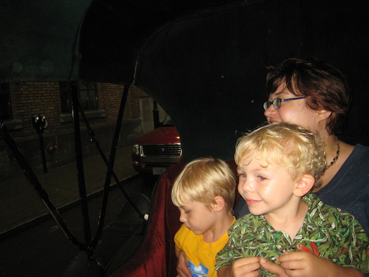 Tim, Cole and Xine in the carriage (07-28-2008 17:58)