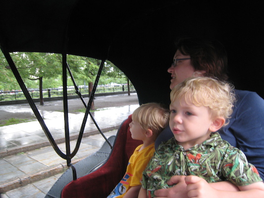 Tim, Xine and Cole in the carriage (07-28-2008 18:19)