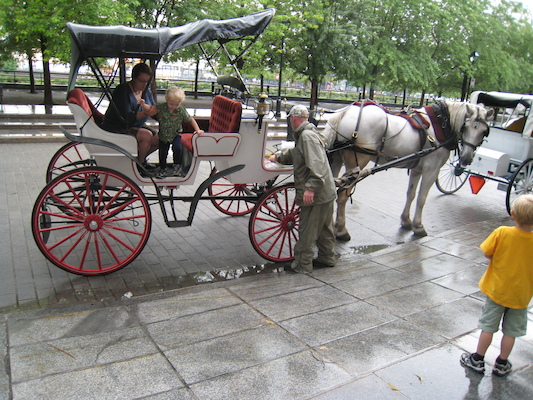 Tim, Xine and Cole dismounting (07-28-2008 18:21)