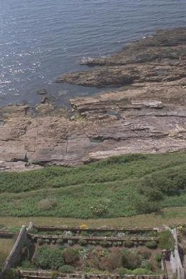 View from the castle down to the sea
