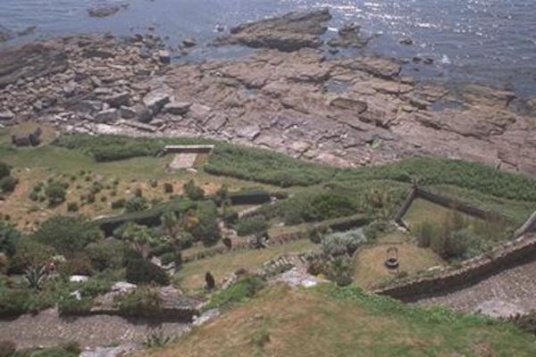 View from the castle down to the sea