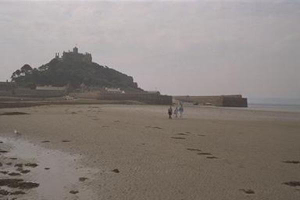 View of the castle from the sand