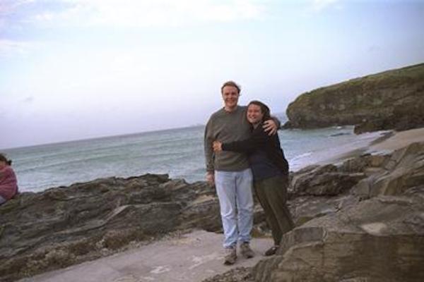 Ben and Xine on the cliff