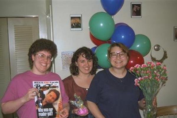 Liz, Julie & Xine at the welcome home party