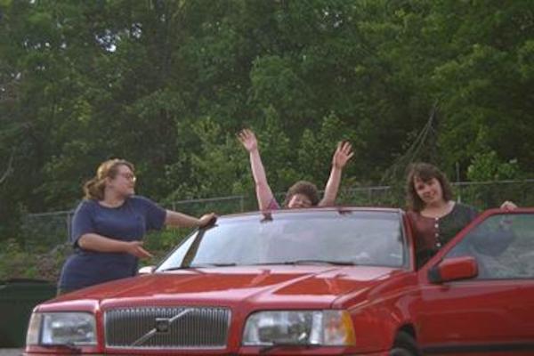 Xine, Liz and Julie & her new car