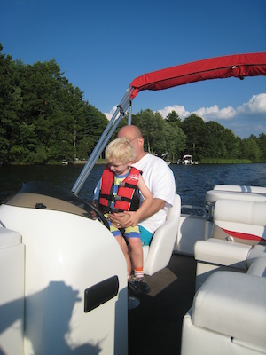 Cole and Poppy on the boat (08-18-2008 16:24)