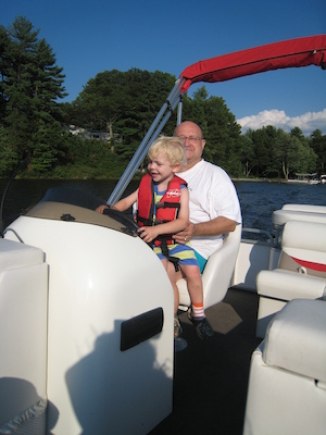 Cole and Poppy on the boat (08-18-2008 16:25)