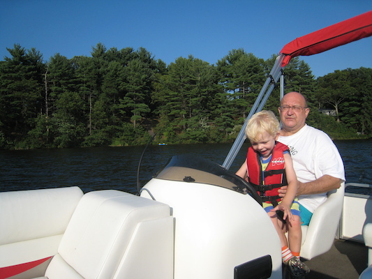 Cole and Poppy on the boat (08-18-2008 16:25)