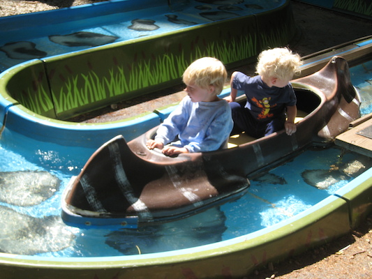 Cole and Tim on the flume (08-27-2008 10:37)