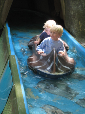 Cole and Tim on the flume (08-27-2008 10:38)