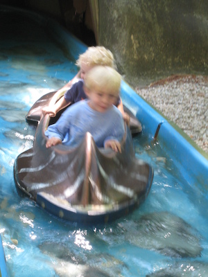 Cole and Tim on the flume (08-27-2008 10:38)