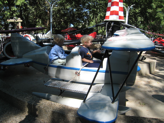 Cole and Tim on a plane (08-27-2008 10:42)
