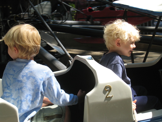 Cole and Tim on a plane (08-27-2008 10:46)