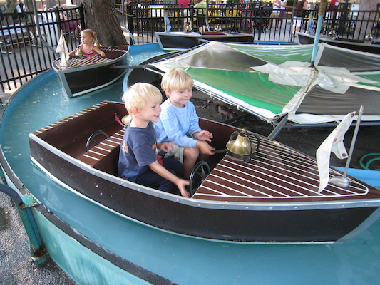 Tim and Cole in a boat (08-27-2008 16:58)