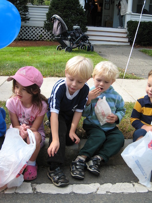 Juliana, Tim, Cole, and Jameson at Bedford Day (09-20-2008 09:36)