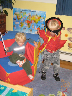 Astronauts Tim and Cole (09-24-2008 07:16)